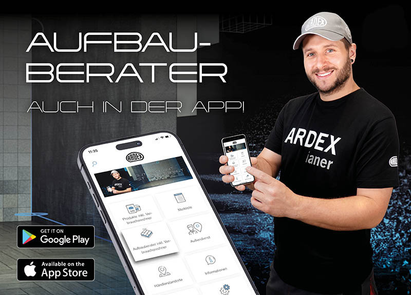 Aufbauberater jetzt auch in der ARDEX App